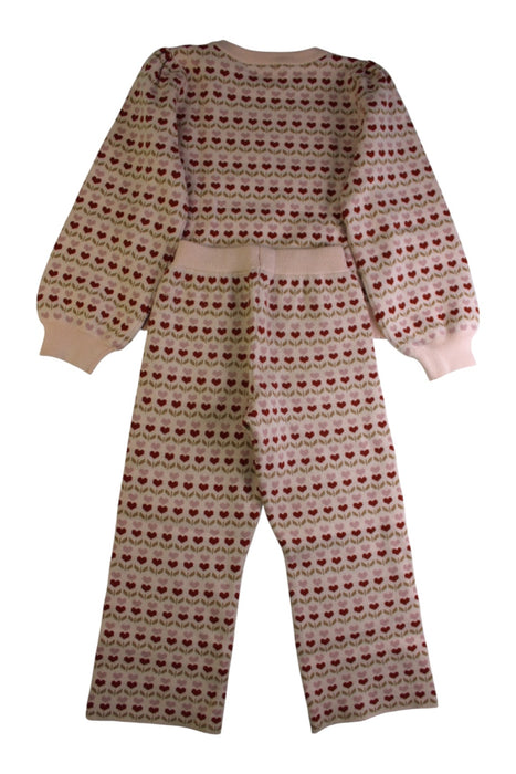 A Pink Pyjama Sets from Rylee + Cru in size 6T for girl. (Back View)