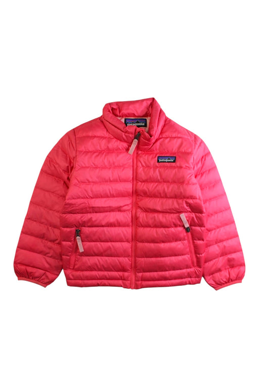 A Pink Puffer/Quilted Jackets from Patagonia in size 4T for girl. (Front View)