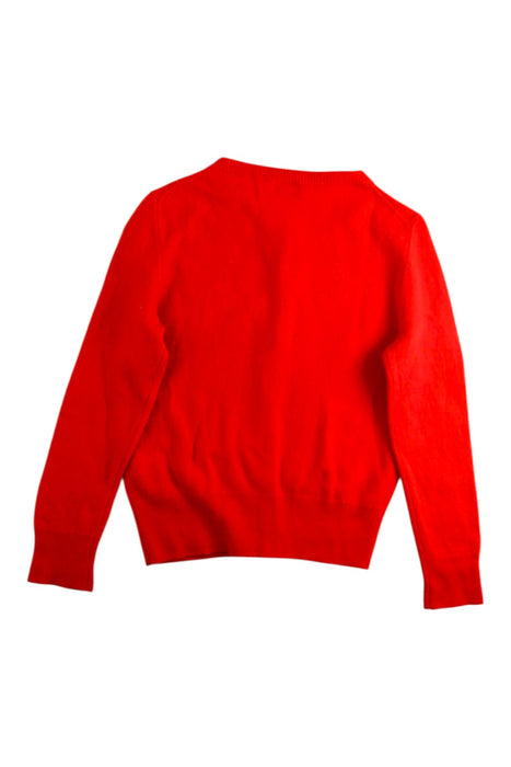 A Red Cardigans from Crewcuts in size 6T for girl. (Back View)
