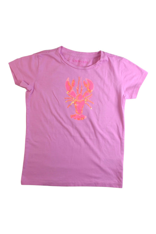 A Pink Short Sleeve T Shirts from Crewcuts in size 6T for girl. (Front View)