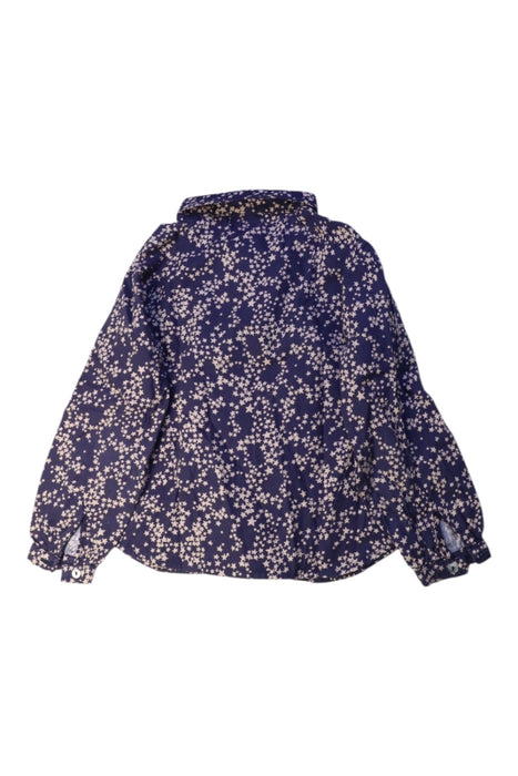A Navy Long Sleeve Shirts from Rose et Théo in size 6T for girl. (Back View)