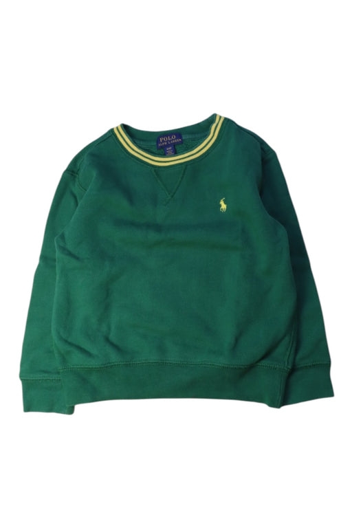 A Green Crewneck Sweatshirts from Polo Ralph Lauren in size 4T for boy. (Front View)