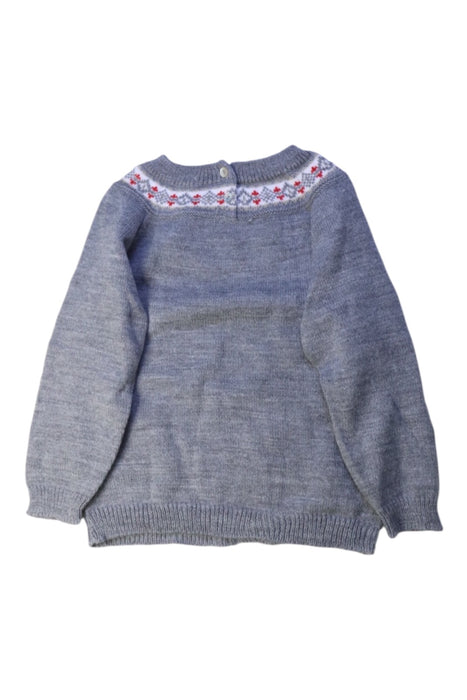 A Grey Knit Sweaters from Mebi in size 6T for girl. (Back View)