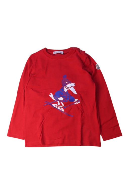 A Red Long Sleeve T Shirts from Moncler in size 3T for neutral. (Front View)