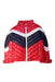 A Red Puffer/Quilted Jackets from Moncler in size 4T for neutral. (Front View)
