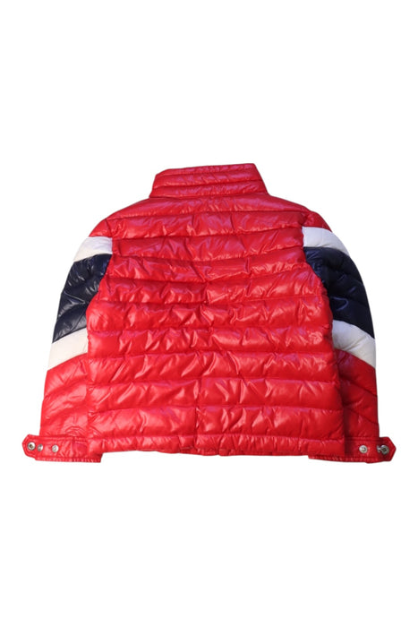 A Red Puffer/Quilted Jackets from Moncler in size 4T for neutral. (Back View)