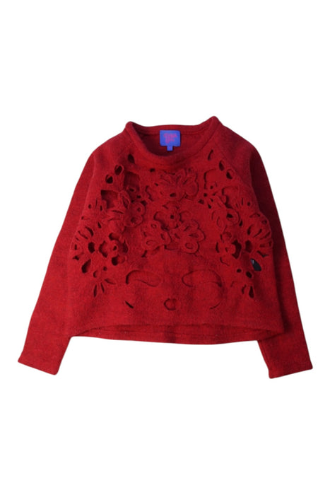 A Red Knit Sweaters from Opera Girl in size 3T for girl. (Front View)