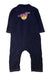 A Navy Long Overalls from Petit Bateau in size 2T for girl. (Back View)