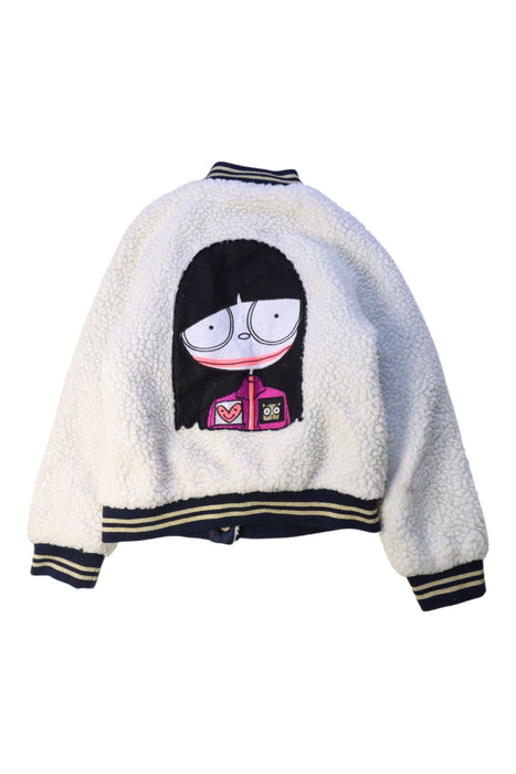 A White Puffer/Quilted Jackets from Little Marc Jacobs in size 6T for girl. (Back View)