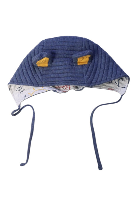 A Blue Winter Hats from Organic Mom in size 7Y for boy. (Back View)