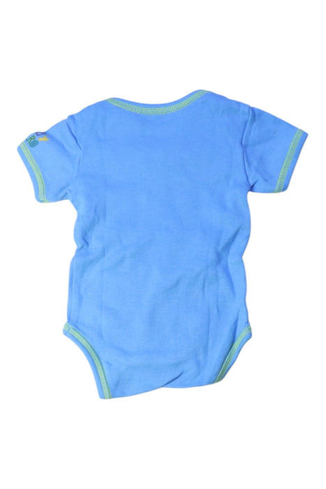 A Blue Short Sleeve Bodysuits from Baby Hero in size 0-3M for boy. (Back View)