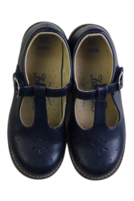 A Navy Dress Shoes from Footmates in size 6T for girl. (Back View)