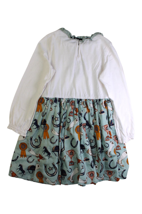 A Multicolour Long Sleeve Dresses from Daks in size 7Y for girl. (Back View)