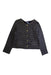 A Navy Buttoned Sweatshirts from Petit Bateau in size 6T for girl. (Front View)