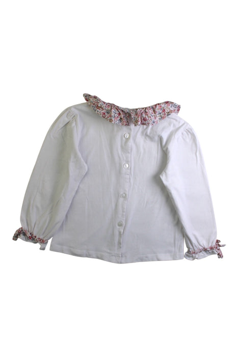 A White Long Sleeve Tops from Confiture in size 4T for girl. (Back View)
