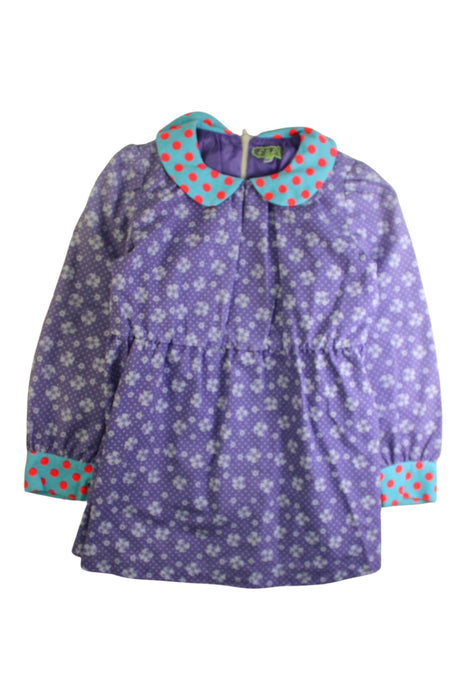 A Purple Long Sleeve Dresses from Fafa in size 5T for girl. (Front View)