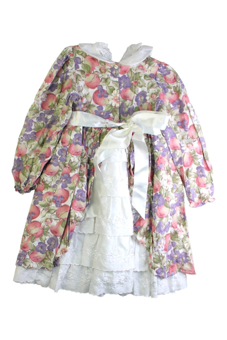 A Multicolour Long Sleeve Dresses from Sarah Louise in size 4T for girl. (Back View)