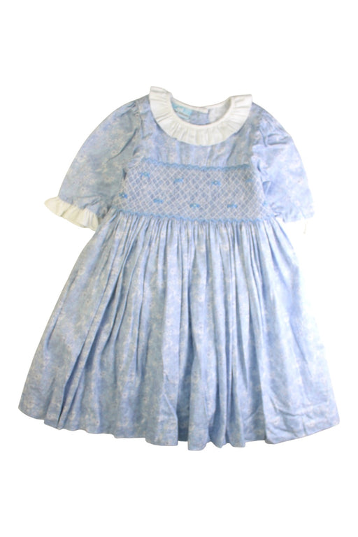 A Blue Long Sleeve Dresses from Annafie in size 4T for girl. (Front View)