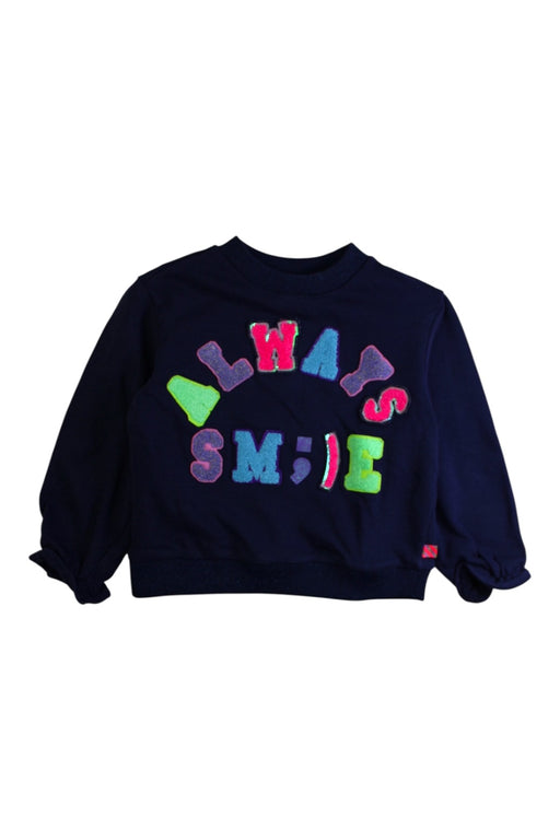 A Navy Crewneck Sweatshirts from Billieblush in size 5T for girl. (Front View)