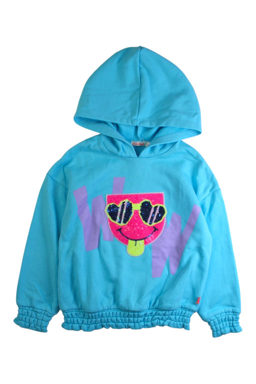 A Blue Hooded Sweatshirts from Billieblush in size 5T for girl. (Front View)