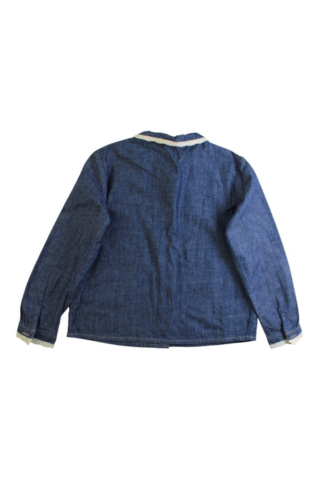 A Blue Long Sleeve Tops from Bonpoint in size 6T for girl. (Back View)