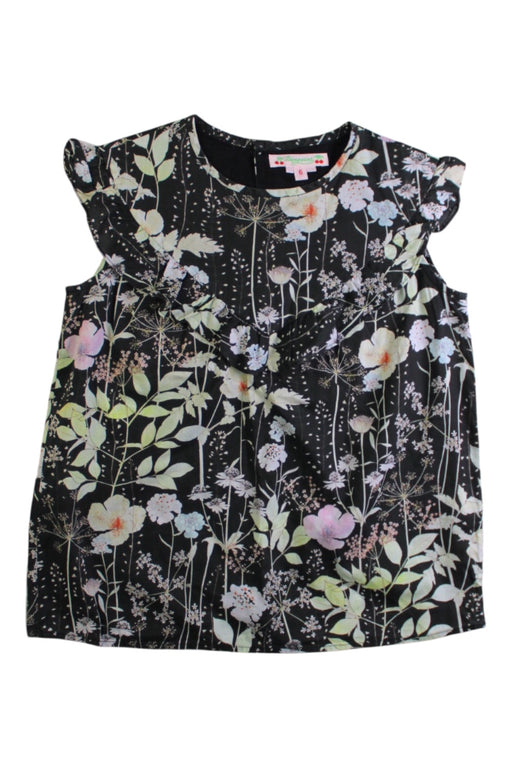 A Black Sleeveless Tops from Bonpoint in size 6T for girl. (Front View)