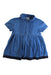 A Blue Short Sleeve Dresses from Armani in size 6T for girl. (Front View)