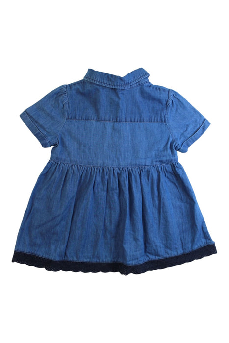 A Blue Short Sleeve Dresses from Armani in size 6T for girl. (Back View)
