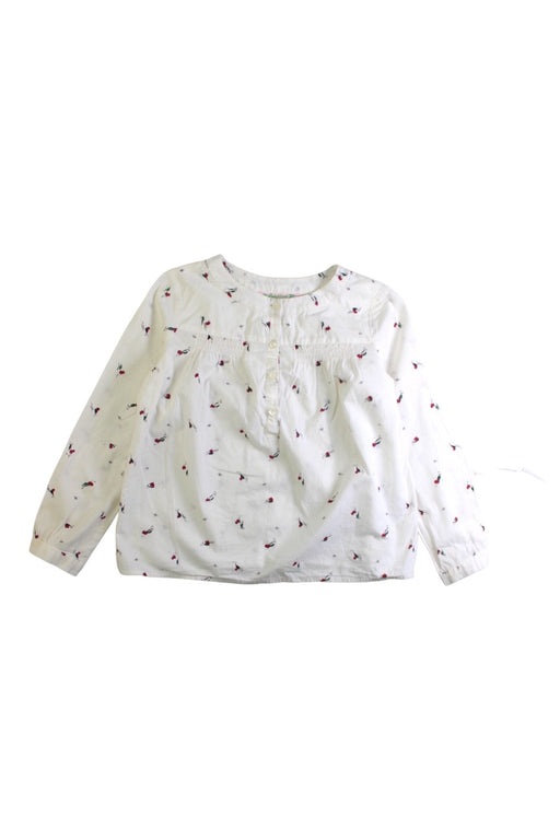 A White Long Sleeve Tops from Bonpoint in size 6T for girl. (Front View)