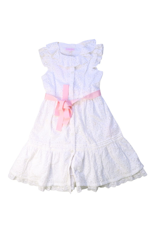 A White Sleeveless Dresses from Nicholas & Bears in size 6T for girl. (Front View)