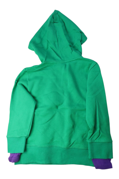 A Green Hooded Sweatshirts from As Know As Ponpoko in size 5T for boy. (Back View)