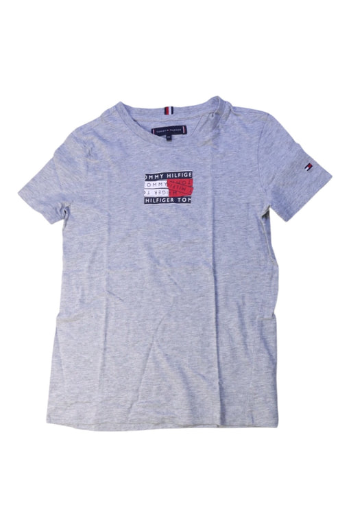 A Grey Short Sleeve T Shirts from Tommy Hilfiger in size 7Y for boy. (Front View)