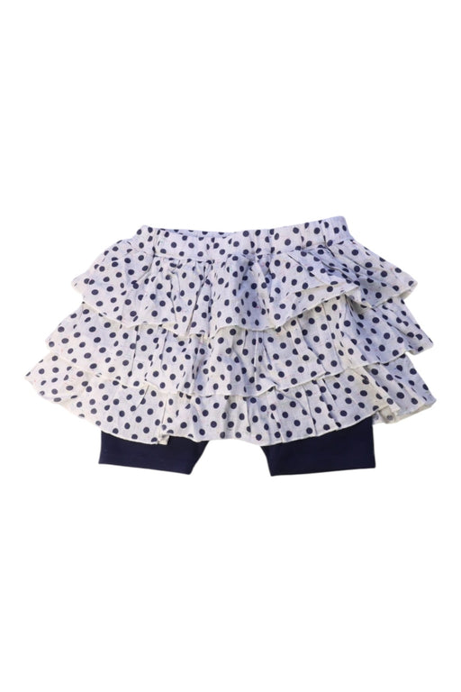 A White Skorts from As Know As Ponpoko in size 7Y for girl. (Front View)