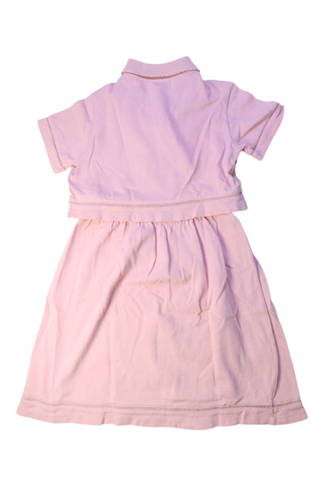 A Pink Short Sleeve Dresses from Lacoste in size 8Y for girl. (Back View)