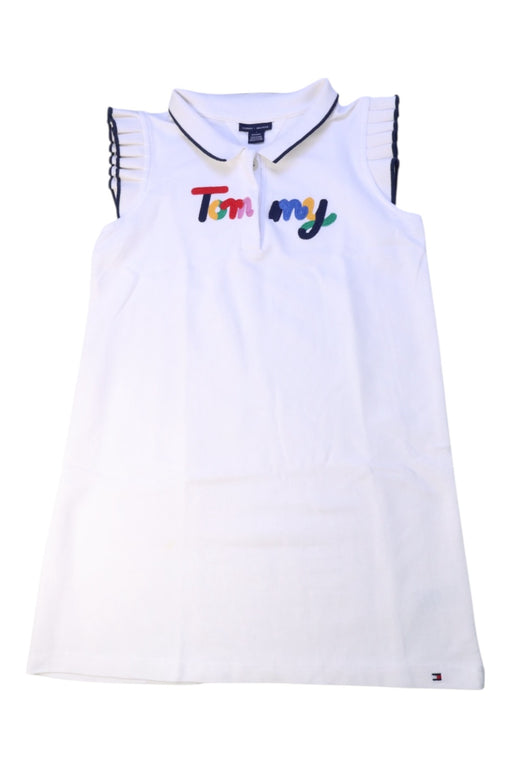 A White Sleeveless Dresses from Tommy Hilfiger in size 7Y for girl. (Front View)