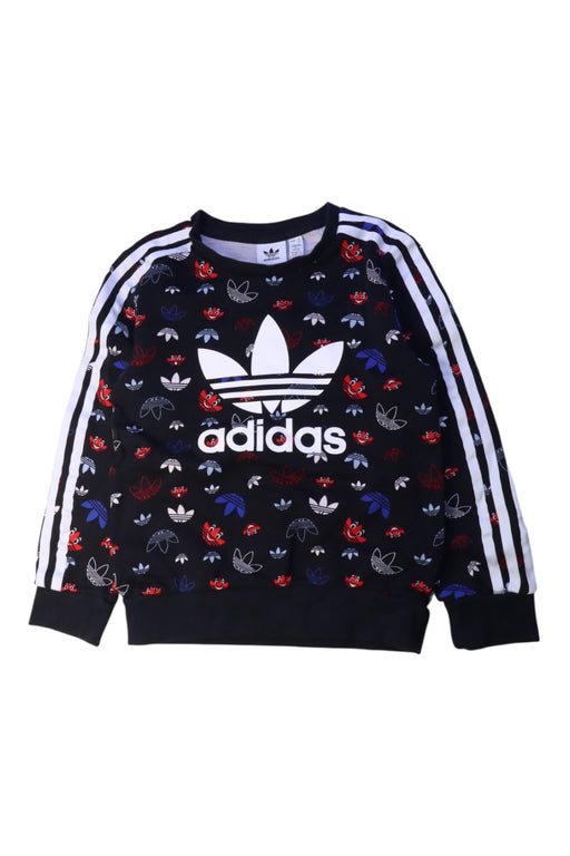 A Black Crewneck Sweatshirts from Adidas in size 6T for boy. (Front View)