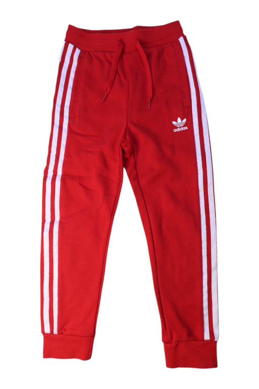 A Red Sweatpants from Adidas in size 6T for boy. (Front View)