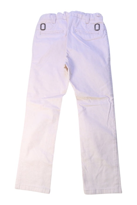 A White Casual Pants from Jacadi in size 6T for boy. (Back View)