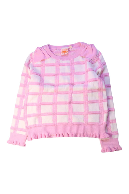 A Pink Knit Sweaters from As Know As Ponpoko in size 5T for girl. (Front View)