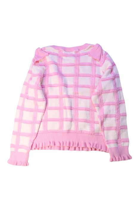 A Pink Knit Sweaters from As Know As Ponpoko in size 5T for girl. (Back View)
