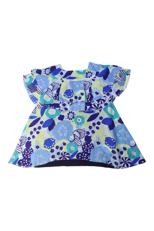 A Blue Short Sleeve Dresses from As Know As Ponpoko in size 4T for girl. (Front View)
