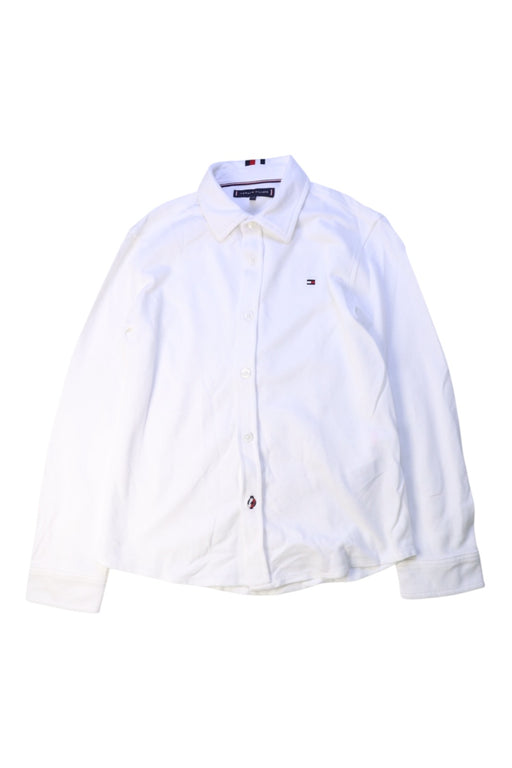 A White Long Sleeve Shirts from Tommy Hilfiger in size 8Y for boy. (Front View)