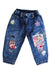 A Blue Jeans from Monnalisa in size 3T for girl. (Front View)