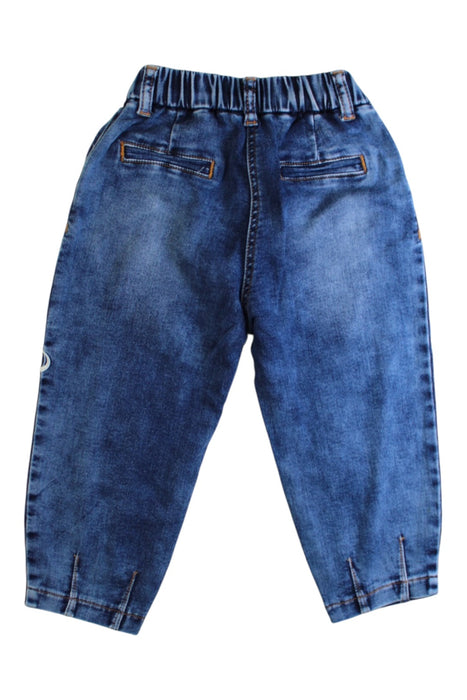 A Blue Jeans from Monnalisa in size 3T for girl. (Back View)