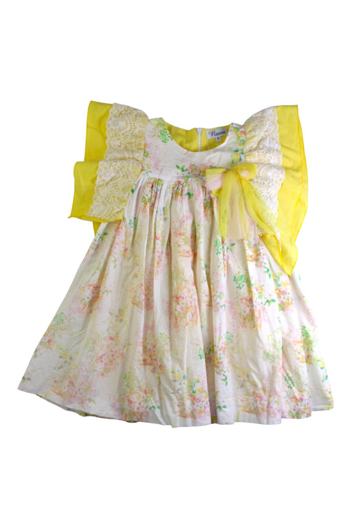A Yellow Sleeveless Dresses from Naxos in size 6T for girl. (Front View)
