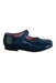 A Blue Dress Shoes from Jacadi in size 3T for girl. (Front View)