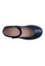 A Navy Flats from Jacadi in size 6T for girl. (Front View)