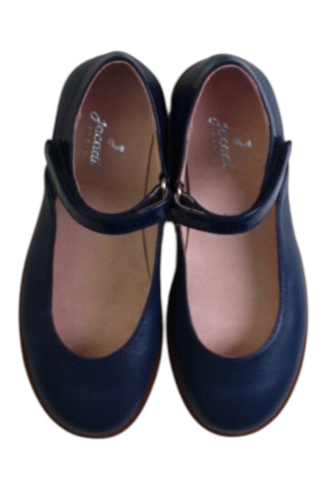 A Navy Flats from Jacadi in size 6T for girl. (Back View)