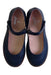 A Navy Flats from Jacadi in size 6T for girl. (Back View)