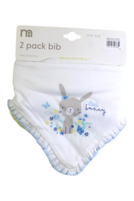 A White Bibs from Mothercare in size 3-6M for girl. (Front View)
